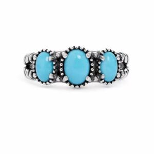 Carolyn Pollack Sterling Silver Sleeping Beauty Turquoise Ring, size 7